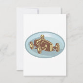 ヴィンテージレースカードライバークラシックモータースポーツアート 招待状 (正面)