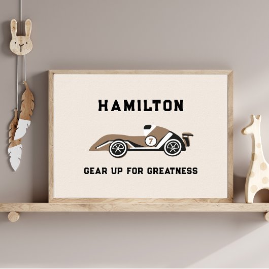 ヴィンテージレースカーニュートラルボーイズカスタムズ ポスター