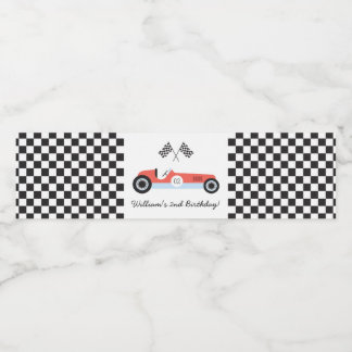 ヴィンテージレースカーパーティーウォーターボトルラベル ペットボトルラベル