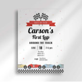 ヴィンテージレースカーファーストラップ誕生日招待状 招待状