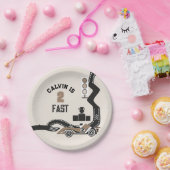 ヴィンテージレースカーボーイズ2速バースデーパーティー ペーパープレート (パーティー)