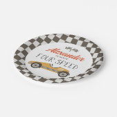 ヴィンテージレースカー製4速誕生日 ペーパープレート (アングル)