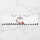 ヴィンテージレースカー誕生日ウォーターボトルラベル ペットボトルラベル (シングルラベル)