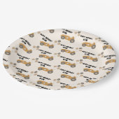 ヴィンテージレースカー誕生日パーティカスタムー ペーパープレート (アングル)