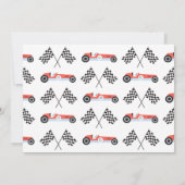 ヴィンテージレースカー誕生日パーティフォト招待状 招待状 (裏面)