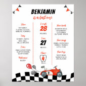 ヴィンテージレースカー誕生日パーティマイルストーンポスター ポスター (正面)