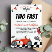 ヴィンテージレースカー誕生日招待状レーシングカー 招待状