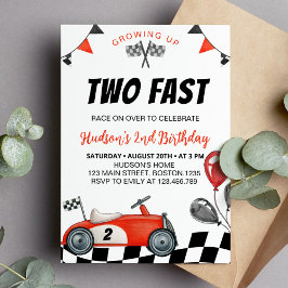 ヴィンテージレースカー誕生日招待状レーシングカー 招待状