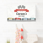 ヴィンテージレースカー誕生日背景バナー 横断幕 (インサイチュ)