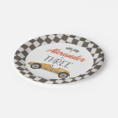 ヴィンテージレースカー3誕生日紙プレート ペーパープレート (アングル)