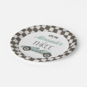 ヴィンテージレースカー3誕生日紙プレート ペーパープレート (アングル)