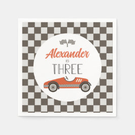 ヴィンテージレースカー3誕生日 スタンダードカクテルナプキン