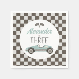 ヴィンテージレースカー3誕生日 スタンダードカクテルナプキン