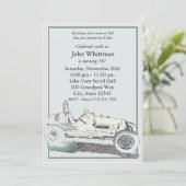 ヴィンテージレースカー/誕生日招待状 招待状 (スタンド正面)