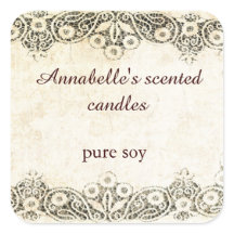 ヴィンテージレースキャンドルシール付きラップ