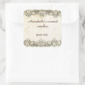 ヴィンテージレースキャンドルシール付きラップ スクエアシール (バッグ)