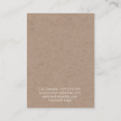 ヴィンテージレースクラフト手作りジュエリーイヤリング 名刺 (裏面)