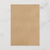 ヴィンテージレースクラフト紙ウェディングRSVP 出欠カード (裏面)