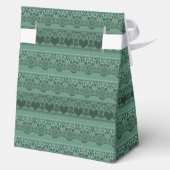 ヴィンテージレースグリーンの装飾用オープニング フェイバーボックス (裏面)