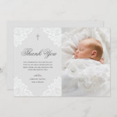 ヴィンテージレースグレーバプテスサンキュー ノートカード (正面/裏面)