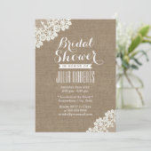 ヴィンテージレースコーナーバーラップブライダルシャワー 招待状 (スタンド正面)