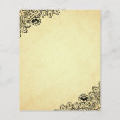 ヴィンテージレースサンフラワーバジェット結婚式招待状 (裏面)