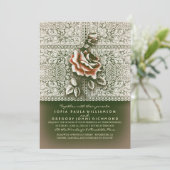 ヴィンテージレースシック結婚式招待状 招待状 (スタンド正面)