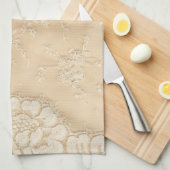 ヴィンテージレースジュエリービクトリアンキッチンディッシュタオル キッチンタオル (四つ折り)