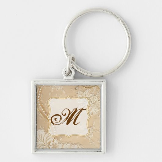 ヴィンテージレースジュエリービクトリアンキーチェーン キーホルダー (正面)