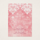 ヴィンテージレースステンシルダンスクピンクイヤーカード (裏面)