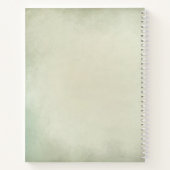 ヴィンテージレースダイヤモンドティール（緑がかった色）ラインビクトリアンストーン ノートブック (裏面)