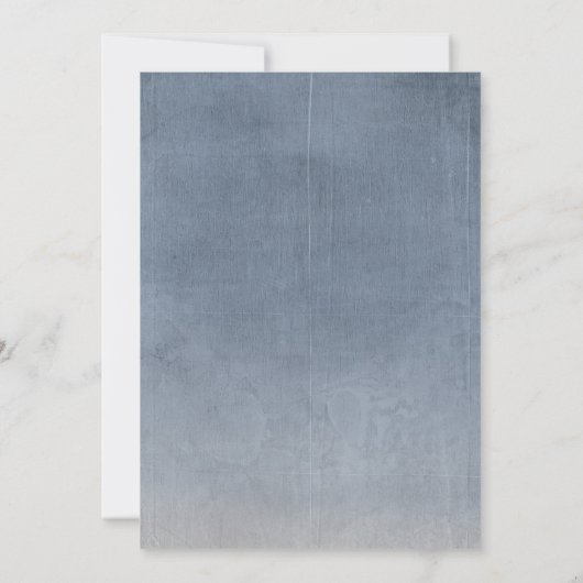 ヴィンテージレースダスティブルーブライダルシャワー 招待状 (裏面)