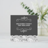 ヴィンテージレースチョーク結婚ボード 招待状 (スタンド正面)