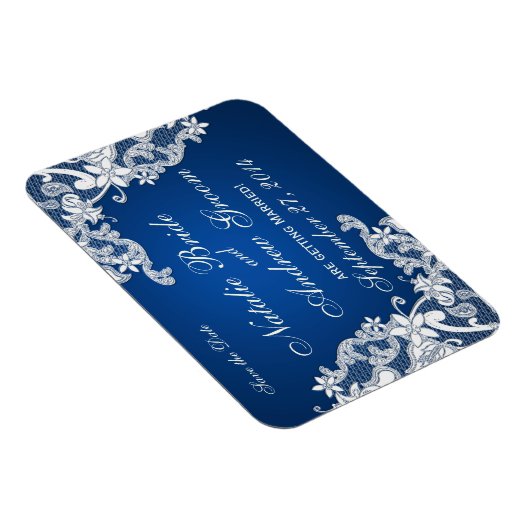 ヴィンテージレースデザイン日付の保存 マグネット (右側)