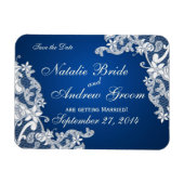 ヴィンテージレースデザイン日付の保存 マグネット (横)