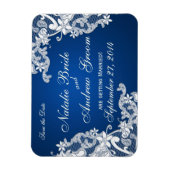 ヴィンテージレースデザイン日付の保存 マグネット (縦)