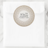 ヴィンテージレースドリー差出人住所ラウンドラベル ラウンドシール (バッグ)