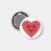 ヴィンテージレースハートの名前 マグネット (正面/裏面)