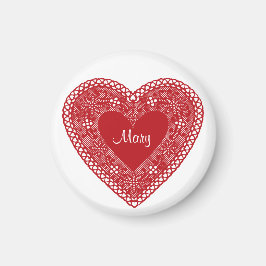 ヴィンテージレースハートの名前 マグネット