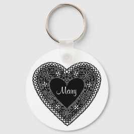 ヴィンテージレースハート キーホルダー