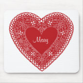 ヴィンテージレースハート マウスパッド (正面)