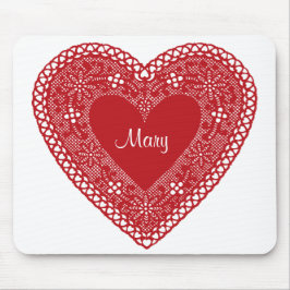 ヴィンテージレースハート マウスパッド