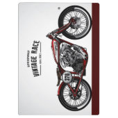 ヴィンテージレースバイク |オートバイのクリップボード クリップボード (裏面)