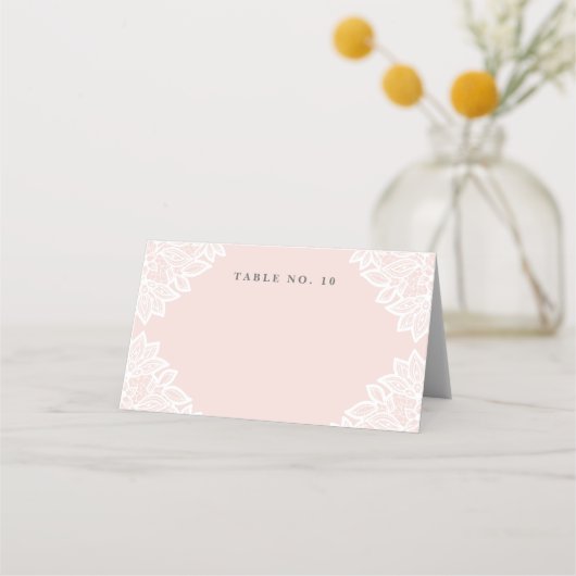 ヴィンテージレースバプテステーブルテント座席表 プレイスカード (正面)