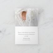 ヴィンテージレースバプテスフォトサンキューカード ノートカード (内部)