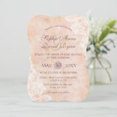 ヴィンテージレースバラオールド紙ウェディング招待 招待状 (スタンド正面)