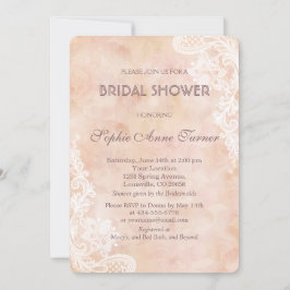 ヴィンテージレースバラオールド紙ブライダルシャワー招待状 招待状