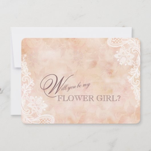 ヴィンテージレースバラオールド紙結婚ズフラワーガール (正面)