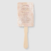 ヴィンテージレースバラオールド紙結婚式 プログラム ハンドファン (正面)