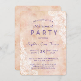 ヴィンテージレースバラオールド紙退職パーティー 招待状
